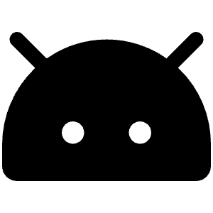 Android Logo Fill Icon from Phosphor Fill Set