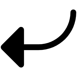 Arrow Bend Down Left Fill Icon from Phosphor Fill Set