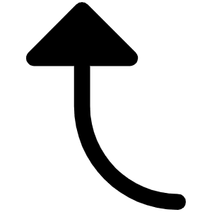 Arrow Bend Left Up Fill Icon from Phosphor Fill Set