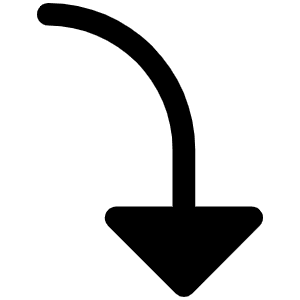 Arrow Bend Right Down Fill Icon from Phosphor Fill Set