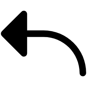 Arrow Bend Up Left Fill Icon from Phosphor Fill Set