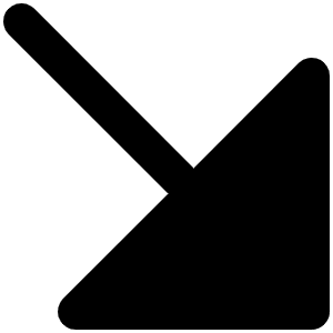 Arrow Down Right Fill Icon from Phosphor Fill Set