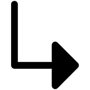Arrow Elbow Down Right Fill Icon from Phosphor Fill Set