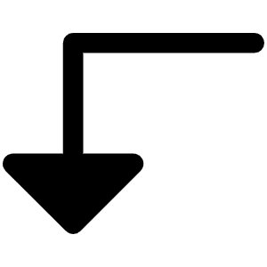 Arrow Elbow Left Down Fill Icon from Phosphor Fill Set