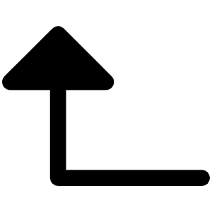 Arrow Elbow Left Up Fill Icon from Phosphor Fill Set