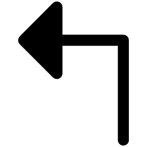 Arrow Elbow Up Left Fill Icon from Phosphor Fill Set