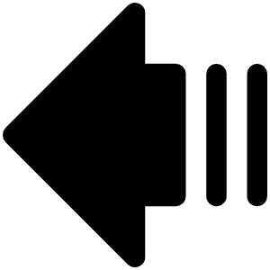 Arrow Fat Lines Left Fill Icon from Phosphor Fill Set