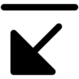 Arrow Line Down Left Fill Icon from Phosphor Fill Set