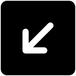 Arrow Square Down Left Fill Icon from Phosphor Fill Set