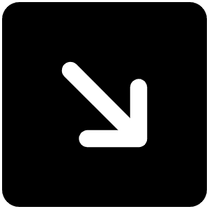 Arrow Square Down Right Fill Icon from Phosphor Fill Set