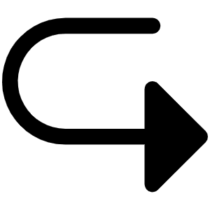 Arrow U Down Right Fill Icon from Phosphor Fill Set