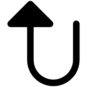 Arrow U Left Up Fill Icon from Phosphor Fill Set