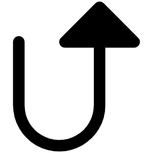 Arrow U Right Up Fill Icon from Phosphor Fill Set