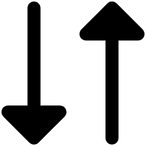 Arrows Down Up Fill Icon from Phosphor Fill Set