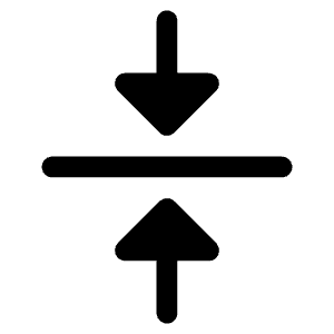 Arrows In Line Vertical Fill Icon from Phosphor Fill Set