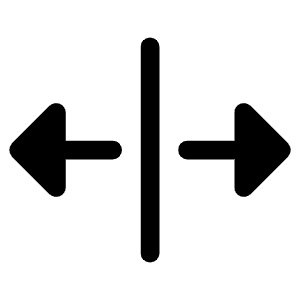 Arrows Out Line Horizontal Fill Icon from Phosphor Fill Set
