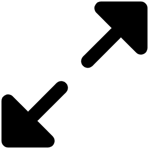 Arrows Out Simple Fill Icon from Phosphor Fill Set