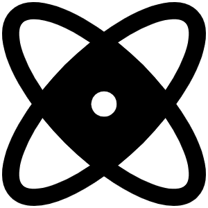 Atom Fill Icon from Phosphor Fill Set