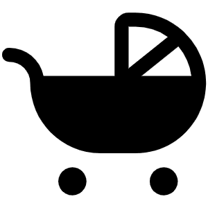 Baby Carriage Fill Icon from Phosphor Fill Set