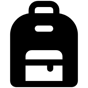 Backpack Fill Icon from Phosphor Fill Set