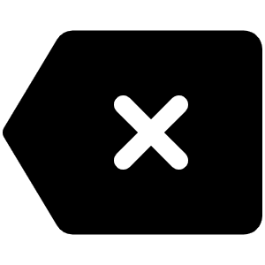 Backspace Fill Icon from Phosphor Fill Set