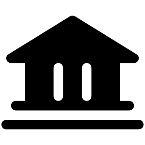 Bank Fill Icon from Phosphor Fill Set