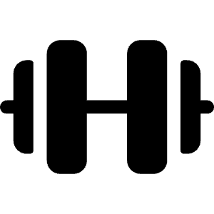 Barbell Fill Icon from Phosphor Fill Set