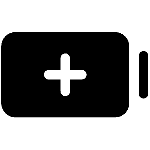 Battery Plus Fill Icon from Phosphor Fill Set