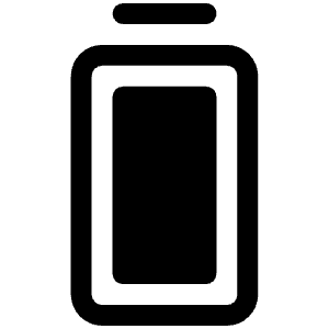Battery Vertical Full Fill Icon from Phosphor Fill Set