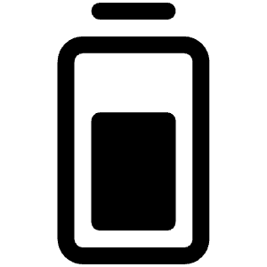Battery Vertical High Fill Icon from Phosphor Fill Set