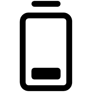 Battery Vertical Low Fill Icon from Phosphor Fill Set