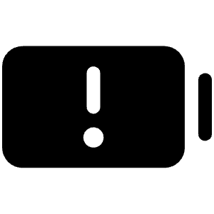 Battery Warning Fill Icon from Phosphor Fill Set
