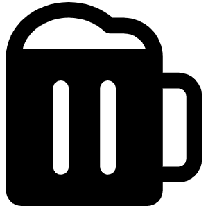 Beer Stein Fill Icon from Phosphor Fill Set