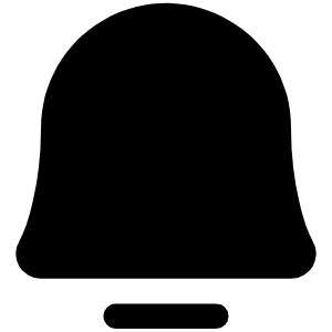 Bell Simple Fill Icon from Phosphor Fill Set