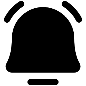 Bell Simple Ringing Fill Icon from Phosphor Fill Set