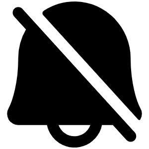 Bell Slash Fill Icon from Phosphor Fill Set