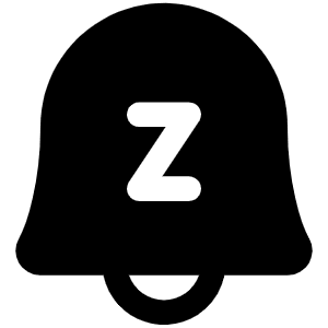 Bell Z Fill Icon from Phosphor Fill Set