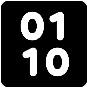 Binary Fill Icon from Phosphor Fill Set