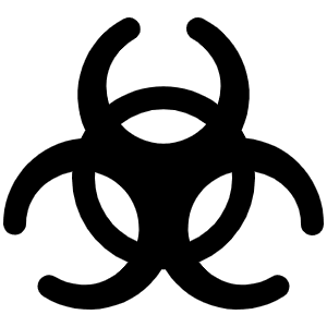 Biohazard Fill Icon from Phosphor Fill Set