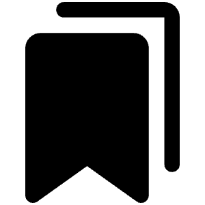 Bookmarks Simple Fill Icon from Phosphor Fill Set