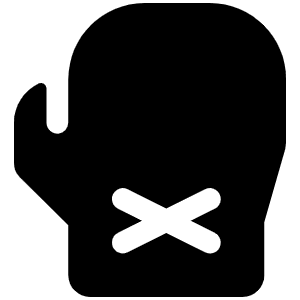 Boxing Glove Fill Icon from Phosphor Fill Set