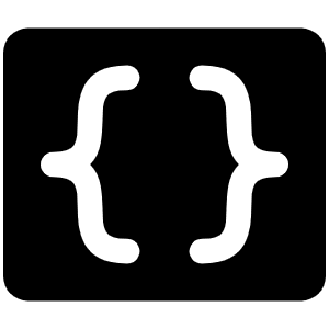 Brackets Curly Fill Icon from Phosphor Fill Set