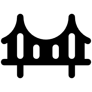 Bridge Fill Icon from Phosphor Fill Set