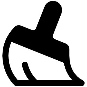 Broom Fill Icon from Phosphor Fill Set