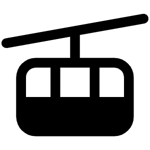 Cable Car Fill Icon from Phosphor Fill Set