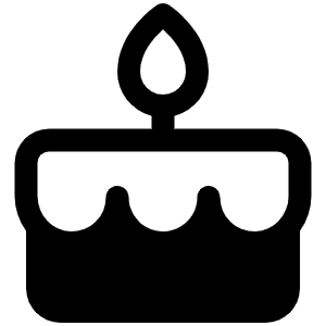 Cake Fill Icon from Phosphor Fill Set