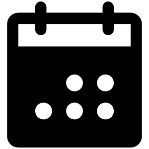 Calendar Dots Fill Icon from Phosphor Fill Set