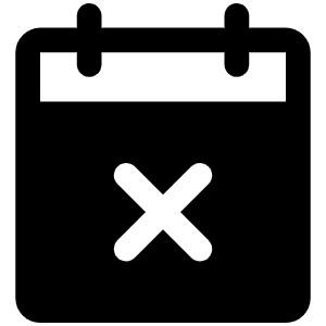 Calendar X Fill Icon from Phosphor Fill Set