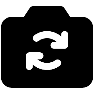 Camera Rotate Fill Icon from Phosphor Fill Set