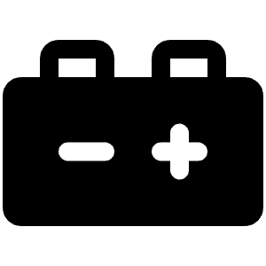 Car Battery Fill Icon from Phosphor Fill Set